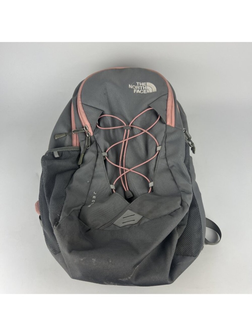 The North Face Jester Women's Backpack Gray Pink Laptop School Book Bag
